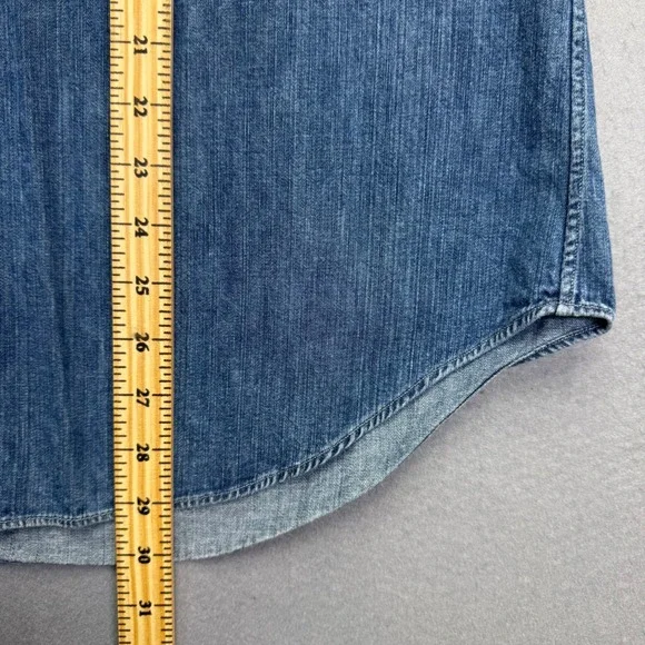 Ralph Lauren Classic Fit Denim Button Down Shirt flesh pony Blue Long Sleeve M - Picture 4 of 8